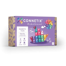  Connetix mágneses építőkészlet pasztell csempékkel, 64 db barkácsolás, építés