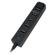 Conrad 7 portos USB 2.0 Hub, ki-/be kapcsolóval, LogiLink UA0124 hub és switch