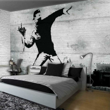 Consalnet Banksy Hooligan with Flowers fotótapéta tapéta, díszléc és más dekoráció