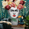 Consalnet Frida Kahlo portré trópusi mintával fotótapéta