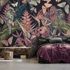 Consalnet Trópusi madár és pillangó mintás fotótapéta tapéta, díszléc és más dekoráció