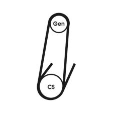CONTINENTAL CTAM hosszbordás szíj CONTINENTAL CTAM 4PK611 ELAST autóalkatrész