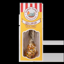 Cooka's Cookies Lollipop - Gluténmentes Kutyanyalóka tőkehallal és pulykahússal jutalomfalat kutyáknak