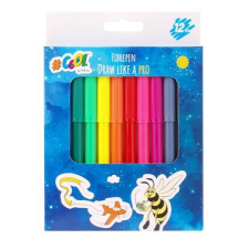  COOL BY VICTORIA filctoll készlet, 12 különböző szín filctoll, marker