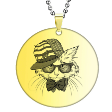 Cool Cat medál lánccal vagy kulcstartóval medál