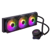 Cooler Master CPU hűtő MASTERLIQUID 360L CORE ARGB (vízhűtés), 3 Ventilátoros, LGA1700 támogatással, fekete