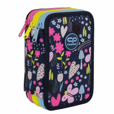 CoolPack 3 emeletes virágos tolltartó felszerelt - Garden tolltartó