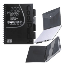 CoolPack Spirálfüzet kockás B/5 200 lapos színregiszteres szürke - CoolPack füzet