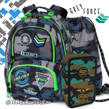 CoolPack terepmintás iskolatáska hátizsák SZETT hőtárolós zsebbel - Grey iskolatáska