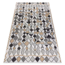 Cooper Fonott sizal szőnyeg COOPER Gyémánt, Cikcakk 22217 ecru / fekete 160x220 cm lakástextília