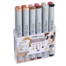 COPIC Sketch alkoholos marker - Portrait Colours - Copic SKETCH (12 db) filctoll, marker