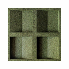 Corkbee Concave green - zöld természetes parafa hőszigetelő falburkoló panel tapéta, díszléc és más dekoráció