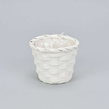 Corolla Exp-Imp. Kft Bambusz kaspó fehér 9cm dekorációs kellék