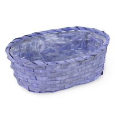Corolla Exp-Imp. Kft Bambusz ovál fonott tál pasztell lila dekorációs kellék