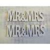 Corolla Exp-Imp. Kft Fa "MR&MRS" felirat fehér 3x10,5cm 2db/csomag