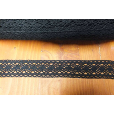 Corolla Exp-Imp. Kft Fekete pamut csipke 3cm*2méter dekorációs kellék