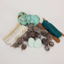 Corolla Exp-Imp. Kft Kikelet terméscsomag raffiával - Türkiz dekorációs kellék