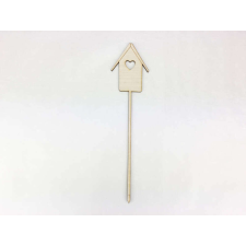 Corolla Exp-Imp. Kft Natúr fa - Beszúrós madárházikó 7x29cm dekorációs kellék