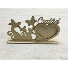 Corolla Exp-Imp. Kft Natúr fa - Cicás fotókeret 28cm dekorációs kellék