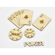 Corolla Exp-Imp. Kft Natúr fa - Poker csomag 5db/cs dekorációs kellék