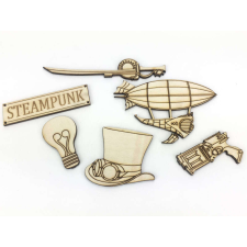 Corolla Exp-Imp. Kft Natúr fa - STEAMPUNK csomag 6db/csomag dekorációs kellék