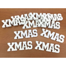 Corolla Exp-Imp. Kft Xmas felirat fehér 7cm 10db/csomag dekorációs kellék