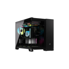 Corsair 2500X Micro-ATX Case, Tempered Glass - black számítógép ház