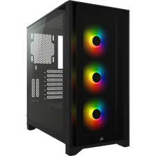Corsair iCUE 4000X RGB Számítógépház - Fekete számítógép ház