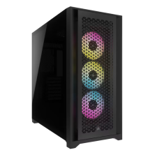 Corsair - iCUE 5000D RGB Airflow számítógépház - Fekete - CC-9011242-WW számítógép ház