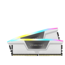  CORSAIR Memória VENGEANCE RGB DDR5 64GB 5600MHz CL40 INTEL XMP (Kit of 2), fehér memória (ram)