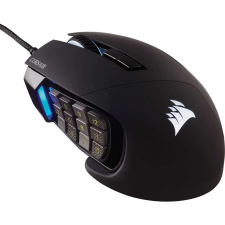 Corsair Scimitar RGB ELITE MOBA/MMO Gaming optikai egér fekete  (CH-9304211-EU) (CH-9304211-EU) egér