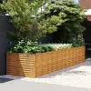  corten acél kerti magaságyás 386x100x69 cm