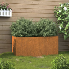  corten acél növénytartó 62x30x29 cm kerti tárolás