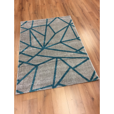 CORTINATEX Barcelona E738 kék geometriai mintás szőnyeg 160x230 cm lakástextília