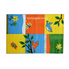 CORTINATEX SH Bambino 2103 vidám madármintás sárga gyerekszőnyeg 120x170 cm lakástextília