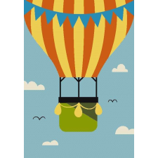 CORTINATEX Superkids H691A Hőlégballon mintás gyerekszőnyeg 160x230 cm lakástextília