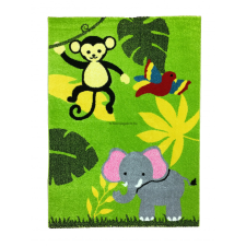 CORTINATEX Trendy Kids Zöld dzsungel állatai D231A gyerekszőnyeg 120x170 cm lakástextília