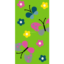 CORTINATEX Trendy Kids Zöld pillangós D237A szőnyeg 80x150 cm lakástextília