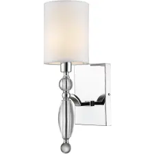 Cosmolight glamour modern fali lámpa cancun fehér króm cosw01780ch-wh világítás