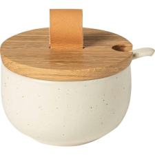 Costa Nova Pacifica, cukortartó fafedéllel és kanállal, vanília konyhai eszköz