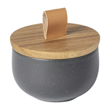 Costa Nova Pacifica sótartó fából készült fedéllel, űrtartalom: 0,22 liter, tengeri szürke konyhai eszköz