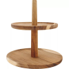 Cosy & Trendy Két szintes akácfa tálalóállvány, Magasság: 50 mm, Hossz: 230 mm, Szélesség: 220 mm