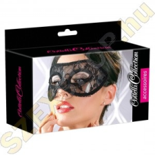 Cottelli Collection Előformázott csipke szemmaszk - fekete maszk