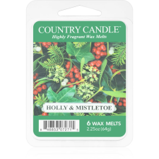 Country Candle Holly & Mistletoe illatos viasz aromalámpába 64 g gyertya
