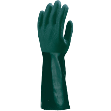 Coverguard EP munkavédelmi mártott polimer kesztyű, zöld, vegyszerálló, 40cm hossz védőkesztyű