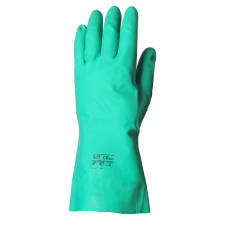 Coverguard EP munkavédelmi nitril, zöld vegyszerálló kesztyű, 32cm/0,4mm, érdesített védőkesztyű