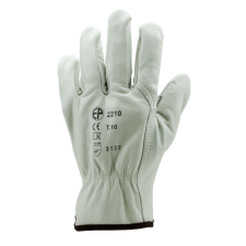 Coverguard EP munkavédelmii bőrkesztyű fehér színű, tiszta színmarhabőr tenyér és kézhát védőkesztyű