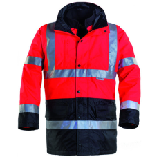 Coverguard Fluo 4/1pe sárga/kék kabát (HV sárga/szürke, S)