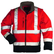 Coverguard FLUO SOFTSHELL 2/1 DZSEKI PIROS/KÉK_M munkaruha