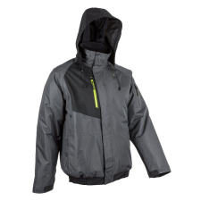 Coverguard GOMA SZÜRKE-FEKETE RIPSTOP TÉLI DZSEKI KAPUCNIVAL (szürke/fekete, XXXL) (5GOM4503XL) munkaruha